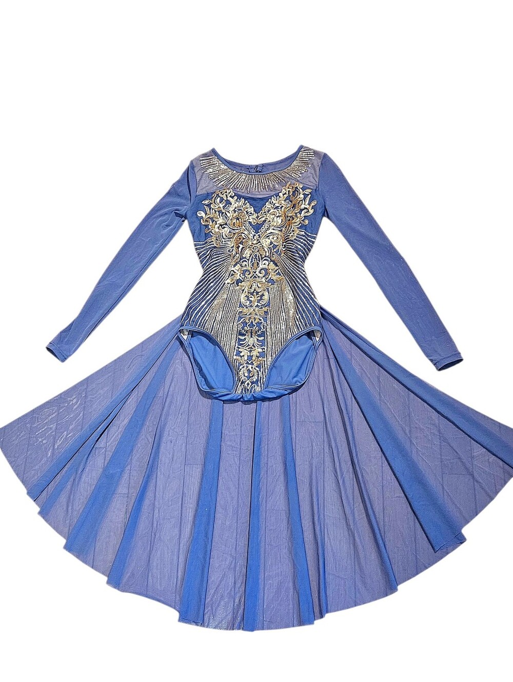 Weissman Elite Competition Solo Costume Radiant Sequin Mesh Dress Lyrical LC